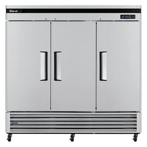 Turbo Air TSR-72SD-N Super Deluxe 82" Bottom Mounted Solid Door Reach-In Refrigerator with LED Lighting - JrcNYC