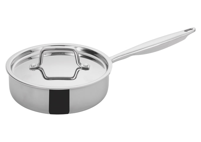 Tri-Gen™ Tri-Ply Stainless Steel Sauté Pan with Cover - JrcNYC