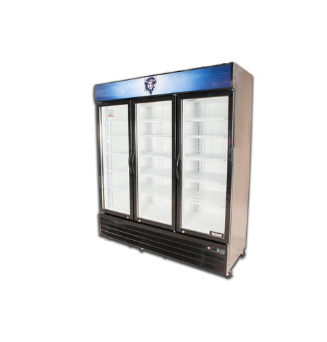 Bison BGM-53 3 Door Glass Reach-In Refrigerator - JrcNYC