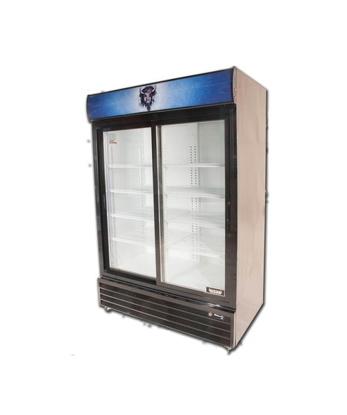 Bison BGM-49-SD 2 Door Glass Reach-In Refrigerator - JrcNYC