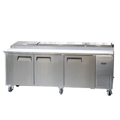 Bison BPT-93 93″ Refrigerated Pizza Prep Table - JrcNYC