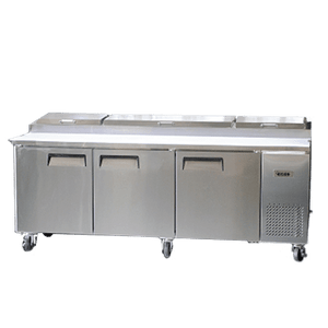 Bison BPT-93 93″ Refrigerated Pizza Prep Table - JrcNYC