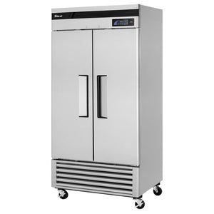 Turbo Air TSR-35SD-N Super Deluxe 40" Bottom Mounted Solid Door Reach-In Refrigerator with LED Lighting - JrcNYC