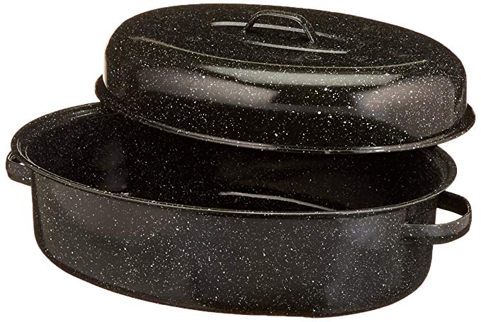 Covered oval roaster best sale