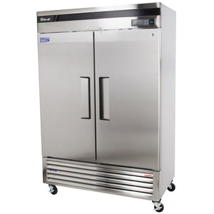 Turbo Air TSR-49SD-N6 Super Deluxe 54" Bottom Mounted Solid Door Reach-In Refrigerator with LED Lighting - JrcNYC