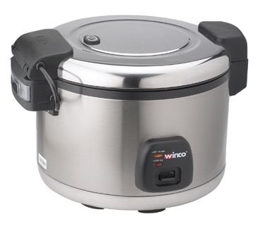 Winco RC-S300 30-Cup Electric Rice Cooker W/ Hinged Cover & Stainless Body, Satin Finish - Rice - JrcNYC